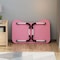 LINGWEI Foldable Laptop Table Bed Table Bed Tray  Laptop Desk Reading Table Stand Portable Lap Desk Notebook Stand Laptop Stand with Ipad and Cup Holder Pink