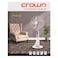Crownline Rechargeable Stand Fan RF-241, 5 Blades, White