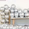 Metallic Chrome Balloons 50 Pcs 12 Inch Helium Shiny Thicken Latex Balloons Party Decoration (Silver)