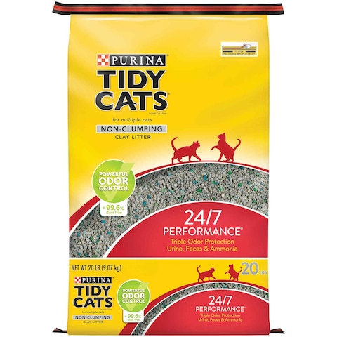 Buy Purina Tidy Cats Non Clumping Clay Litter Brown 9.07kg in UAE