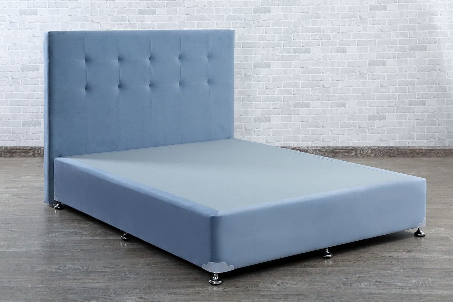 PAN Home Softtouch Divan Base Bed 160X200-Light Blue 089Sym5160200