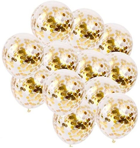 Generic - 20 Pcs Golden Confetti Balloons 12 Inches Party Balloons Confetti Dots Decor