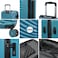 Biggdesign Moods Up Hard Luggage Sets With Spinner Wheels, Hardshell Luggage With Double Wheel, Travel Suitcase, Lock System, Lightweight Blue 3 Pcs