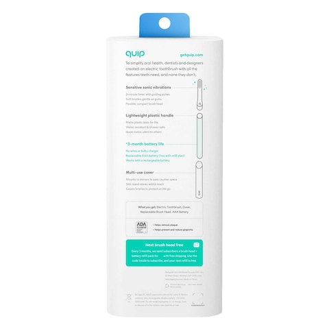 QUIP ADULT ELECTRIC TOOTHBRUSH BLUE