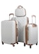 Morano 4-Piece Luggage Trolley Bag Set White/Brown