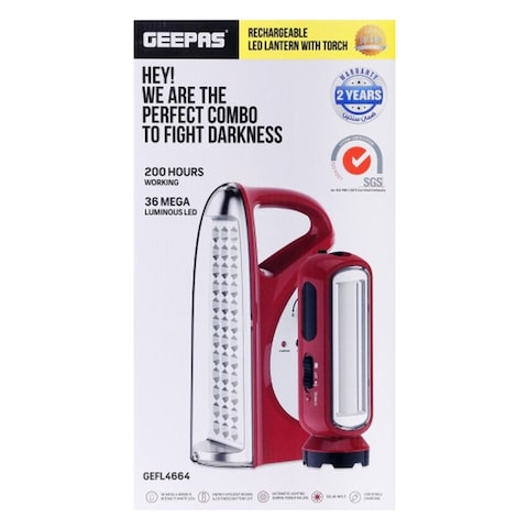 GEEPAS RECHARGEABLE LED LANTERN