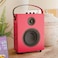 Redefy Luxury Wireless Speaker Premium Sound Bluetooth Wireless Connectivity Removable Front Cover Vibrant Colors Sturdy Feel with High Fidelity Speaker Sound Portable Aesthetic Home Decor (Red)