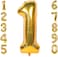 Markq 40 inch Number Balloons, Large Gold Foil Helium Balloons for Anniversary Wedding Birthday Party Decoration Supplies (Number 1)