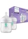 Philips Avent Natural Response Baby Milk Bottle 125ml, 2 Pack With Airfree Vent BPA Free For Newborn Babies