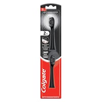 Colgate 360 Sonic Battery Powered Toothbrush Head Refills Charcoal Infused Soft Multi Pack 2 Pcs