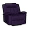 In House Velvet Rocking Recliner Chair - Dark Purple - AB05