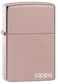 Zippo Classic Lighter 49190ZL Zippo Logo Laser Engraved in the Lower Corner High Polish Rose Gold Windproof | Metal Material - Rose Gold