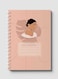 Lowha Spiral Notebook With 60 Sheets And Hard Paper Covers With Pastel Boho Girl Design, For Jotting Notes And Reminders, For Work, University, School