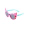 Atom baby sunglasses, K101-1, Polarized UV400 sunglasses for Girls, Age 3-10 shiny pink frame shiny green temple smoke polarized lens