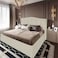 In House Shumt Velvet Bed Frame - Queen - 200x160 cm - Ivory