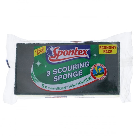 Spontex Scouring Sponge Xl X3