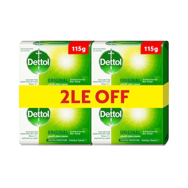 صابون ديتول المضاد للبكتيريا - 115 جرام - 4 عبوات