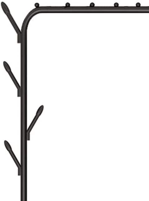 Generic Clothes Rack, U-Hoome Metal Clothes Hanging Heavy Duty Indoor Bedroom Clothes Coat Stand Shoes Rack With Top Rod And Lower Storage Shelf Coat Rack With 1-Tier Shelves, Black