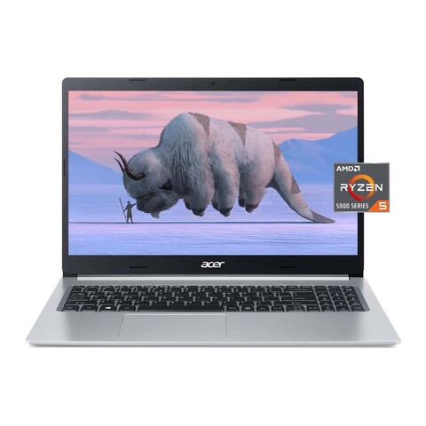 Acer Aspire 5 Laptop - AMD Ryzen 5 5500U - 512GB SSD - 8GB RAM - 15-6-inch - AMD RX 640 - Dos - Pure Silver