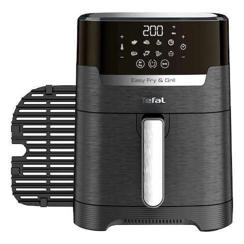 Tefal EasyFry Precision 2-In-1 Air Fryer And Grill EY505827 Black 1400W