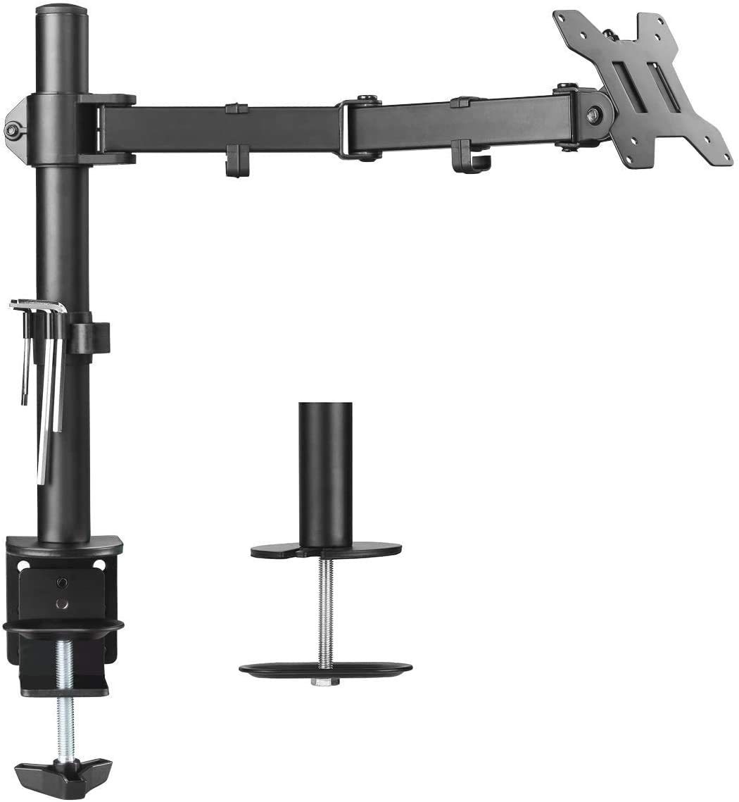rdn Rdn Single Monitor Fully Adjustable Computer Desk Mount Articulating Stand 27 inch