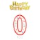 Colourful Numerical Candle #0