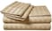 Hotel Linen Klub Double Bed Sheet 3pcs Set , 100% Cotton 250Tc Sateen 1cm Stripe, Size: 220x240cm + 2pc Pillowcase 50x75cm , Bronze