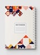 Lowha Spiral Notebook With 60 Sheets And Hard Paper Covers With Flat Mosiac Design, For Jotting Notes And Reminders, For Work, University, School