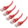 5-Pack, Cat6 Snagless Ethernet Patch Cable in Pack of 5- 3 Feet (1M) 100% Copper Cable (Blue) with Free 10pcs White Cable Tie -RED -- DKURVE