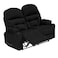 In House Velvet Double Cinematic Recliner Chair With Cups Holder - Black - NZ80
