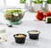 Vsell24 100Pc 2 Ounce Plastic Disposable Portion Cup Containers With Lid Sauce Jello Shot Souffl&eacute; Sampling Cups Black