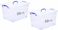 HIWARE Plastic Storage Box With Lid 15 LTR Semi Clear 2 Pcs Set   For Clothes, Toys, Books, Snacks, Shoes and Grocery Storage Box. (15 LTR)&hellip;