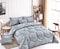 Comfy 6pcs Geometric Design Cotton King Comforter Set - Light Grey