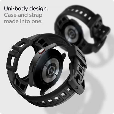 Spigen Rugged Armor PRO designed for Samsung Galaxy Watch 5 Case with Band 40mm (2022) - Black