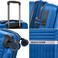 Cabinpro Hard Case Medium Checked Luggage Trolley For Unisex Polypropylene Lightweight 4 Double Wheeled Suitcase With Built In TSA Type Lock Travel Bag CP002 Sapphire Blue