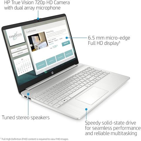 HP 15s / Silver HP 15.6&quot; FHD, Ryzen 5-5500, FHD Micro-Edge Flagship Laptop, AMD Ryzen 5 5500U 6-Core (Beat i7-1160G7, Up To 4GHz), 16GB RAM, 1TB PCIe SSD, Windows 11