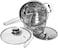 Premium Heavy Duty Stainless Steel Steamer Pot Set Cooking Pot Steamer Insert and Vented Glass Lid Stack and Steam Pot Set for All Cooking Surfaces 4 PCS Set