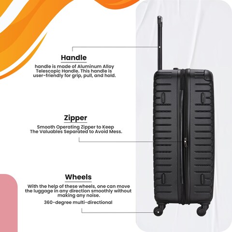 STARGOLD 4 Pack Of Hardside Spinner Number Locked Luggage Trolley