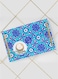 Lowha Decorative Acrylic Serving Tray With Gold Metal Handles And Turkish Tile Design 20x30 cm