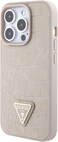 CG Mobile Guess Croco Case With Triangle Logo For iPhone 15 Pro Max - Taupe