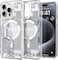 Spigen Ultra Hybrid MagFit designed for iPhone 15 Pro case cover compatible with MagSafe - Zero One White