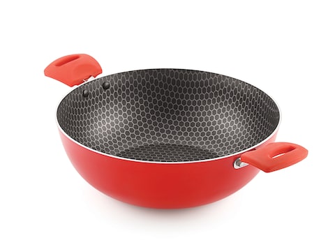 Sonu Platina Kadai with Lid 24 cms