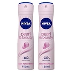 Buy NIVEA Antiperspirant Spray for Women 48h Protection Pearl  Beauty 150ml Pack of 2 in UAE