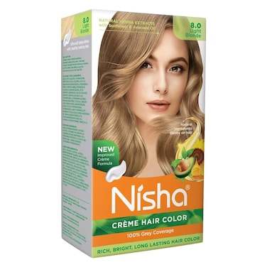 NISHA HAIR COLOR L.BLONDE8.0 138ML