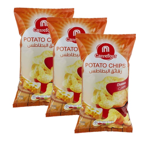 Carrefour French Cheese Flavoured Potato Chips 170g Pack of 3