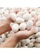 2-4 cm White Decorative Pebbles River Rock Large White Light Polished Stones For Glassware, Vases, Outdoor Graden, Lawn Aquariums-10kg