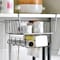COZY NEST Hanging Shelf Storage Kitchen Organizer Basket,Under Cabinet Slide-in Wire Rack With 8-Hooks For Towels/Knives/Key/Cups/Tissue for Laundry,Room