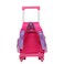 Baby Backpack 3Pcs For Baby Girls 1 lunch 1 Pencil Box And 1 Bag With Adjustable Strap For School 2 Wheels 12 Inch