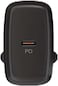 Green Lion Type C Port Wall Charger 20W UK With PVC Type C To Type C Cable 1.2M Black, Gn20UKccbk