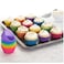 12Pcs/Lot 7Cm Muffin Cupcake Mould Colorful Round Shape Silicone Cupcake Mould Bakeware Maker Mold Tray Baking Cup Liner Molds, Multi Color